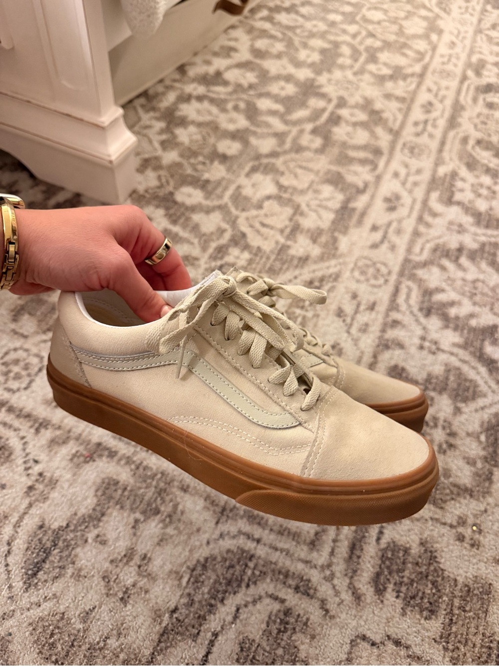 Vans Old Skool Trainers Oatmeal/gum